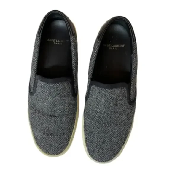 Yves Saint Laurent Black and Cream Sneakers - Picture 4 of 11